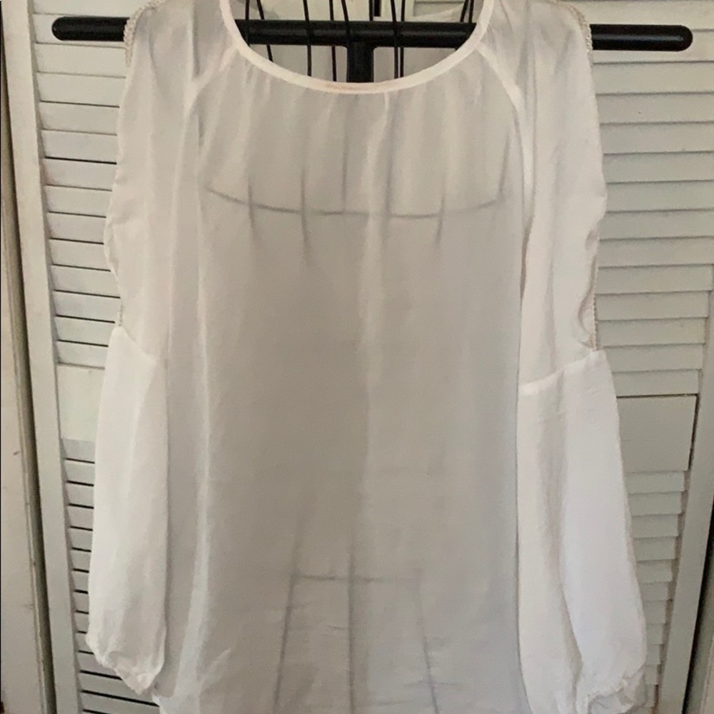 White Tribal Gold Blouse